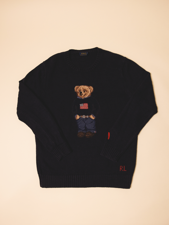 OG Polo Bear Pullover Sweater (American Flag)