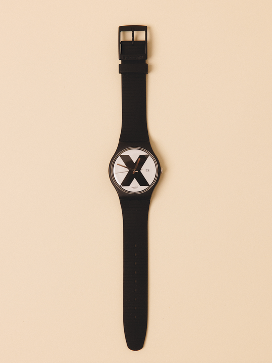 Swatch X- Rated 40mm Straight Edge Hardcore Watch