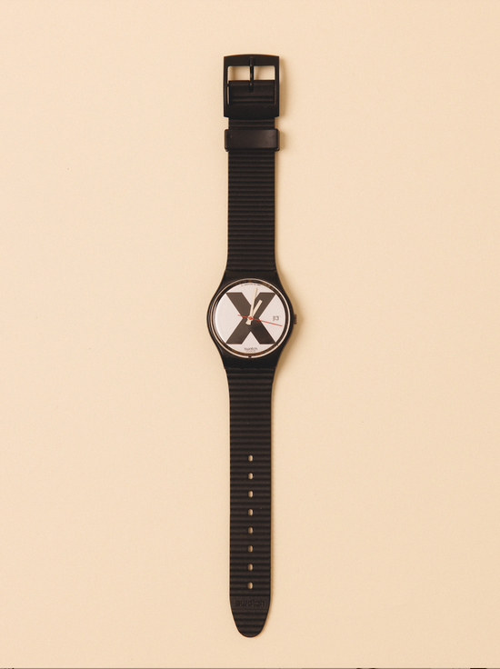 Original Vintage Swatch X-rated 34mm Straight Edge Hardcore Watch