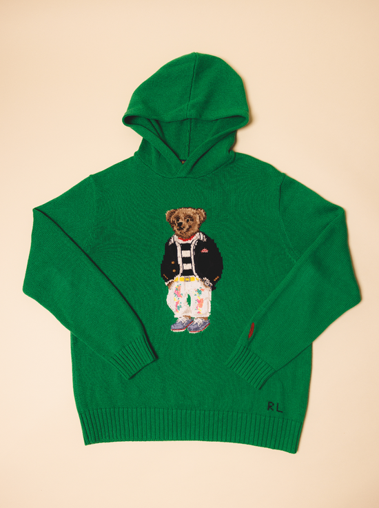 OG Polo Bear Knit Hoodie (Green)