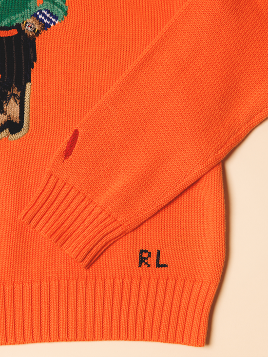 OG Polo Bear Knit Hoodie (Orange)