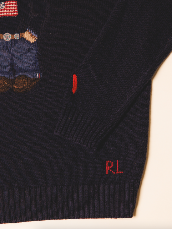 OG Polo Bear Pullover Sweater (American Flag)