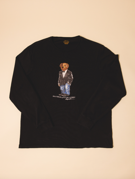 OG Polo Bear Long Sleeve (Black)