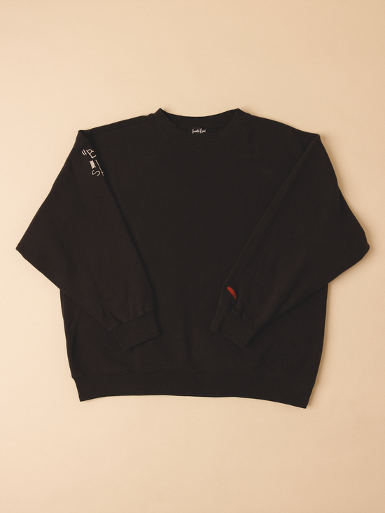 "A Kiss From My Mother Made Me A Painter" Crew (Vintage Black)